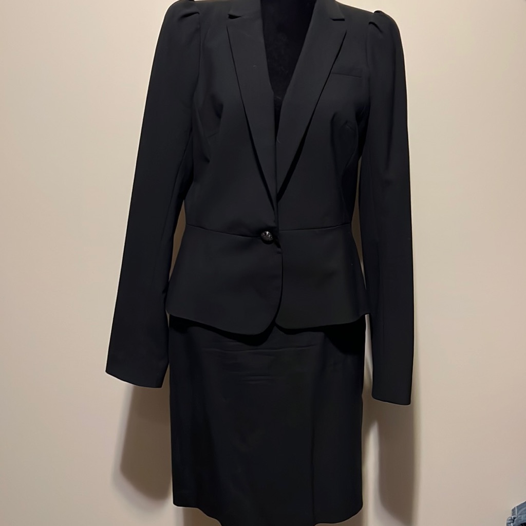 Banana Republic Classic Black Skirt Suit